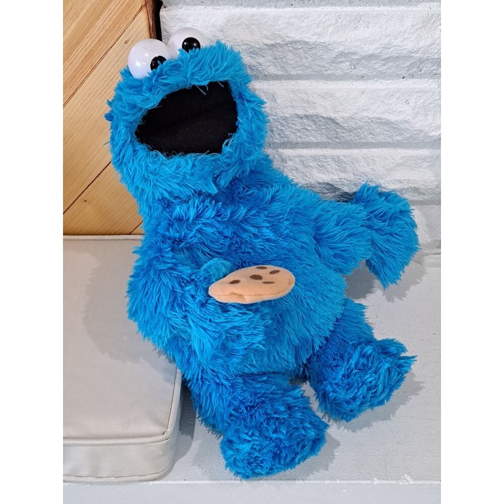 Rare Cookie Monster Plush Hand Puppet Fisher-Price 2008 Sesame Street 15" Toy - Picture 2 of 10